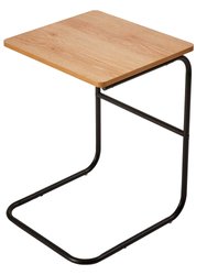 Querencia 18"x16"x24" Side Table With Acacia Top And Steel Base