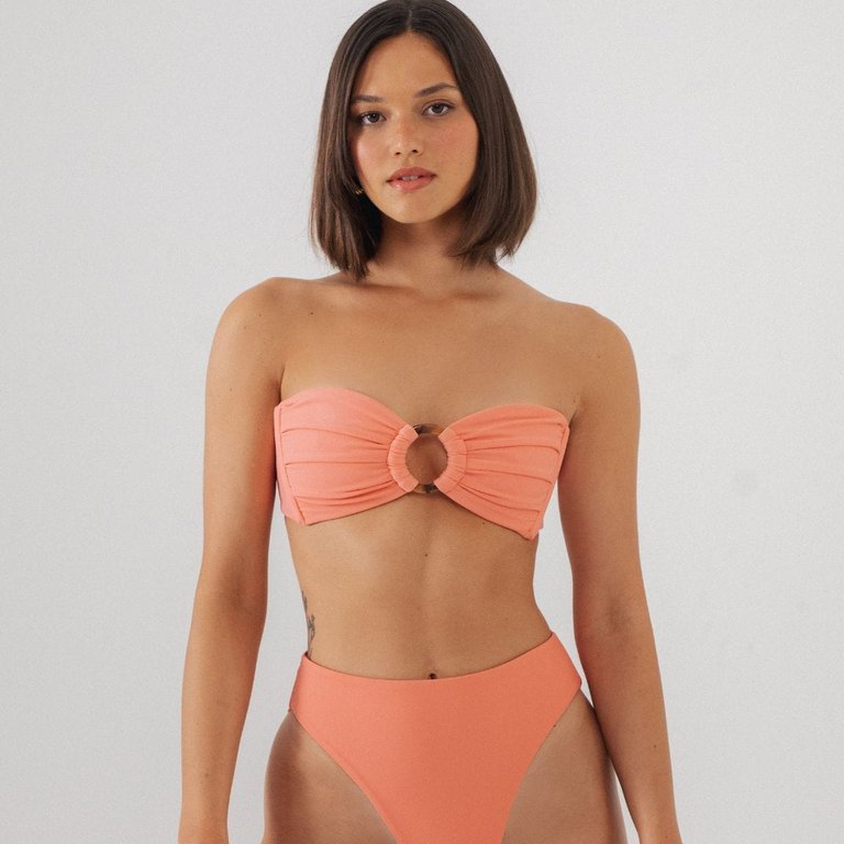 Crinkle Ring Bandeau Bikini Set