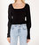 Square Neck Sweater - Black