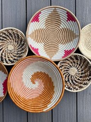 Assorted Set of 6 African Baskets 7.5”-12” Wall Baskets Set