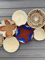 Assorted Set of 8 African Baskets 7.5”-12” Wall Baskets Set