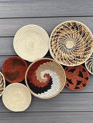 Moon’s Assorted Set of 8 African Baskets 7.5"-12" Wall Baskets Set
