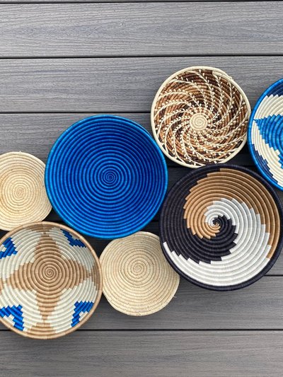 Moon Natural Home Decor Moon’s Assorted Set of 8 African Baskets 7.5"-12" Wall Baskets Set product