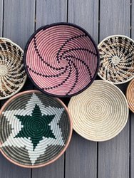Moon’s Unique Set of 8 African Baskets 7.5"-12" Wall Baskets Set