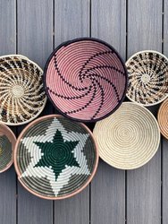 Moon’s Unique Set of 8 African Baskets 7.5"-12" Wall Baskets Set