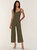 Corset Top Jumpsuit - Hunter Green