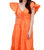 Piper Ruffle Midi Dress In Orange