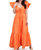 Piper Ruffle Midi Dress In Orange