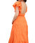 Piper Ruffle Midi Dress In Orange