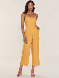 Spaghetti Strap Jumpsuit - Tangerine