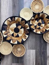 Moon’s Assorted Set Of 11 African Baskets 7.5”-12” Wall Baskets Set, Wall Hanging Decor, African Wall Basket, Boho Wall Art