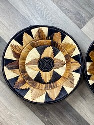Moon’s Assorted Set Of 2 Large African Baskets 17” Wall Baskets Set, Wall hanging Decor, African Wall Basket, Boho Wall Art