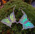 Butterfly Earrings- Winged Creature Moth Monarch Insect Luna Bug Acrylic Laser Cut Iridescent Reflective Rainbow Opalescent Festival Rave