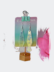 Lava Lamp Earrings - Plasma Groovy Far Out Hippie Retro Nostalgic Mod 70s 80s 90s Fantasy Swanky Iridescent Lasercut Reflective Unique