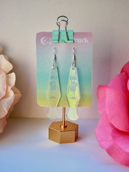 Lava Lamp Earrings - Plasma Groovy Far Out Hippie Retro Nostalgic Mod 70s 80s 90s Fantasy Swanky Iridescent Lasercut Reflective Unique