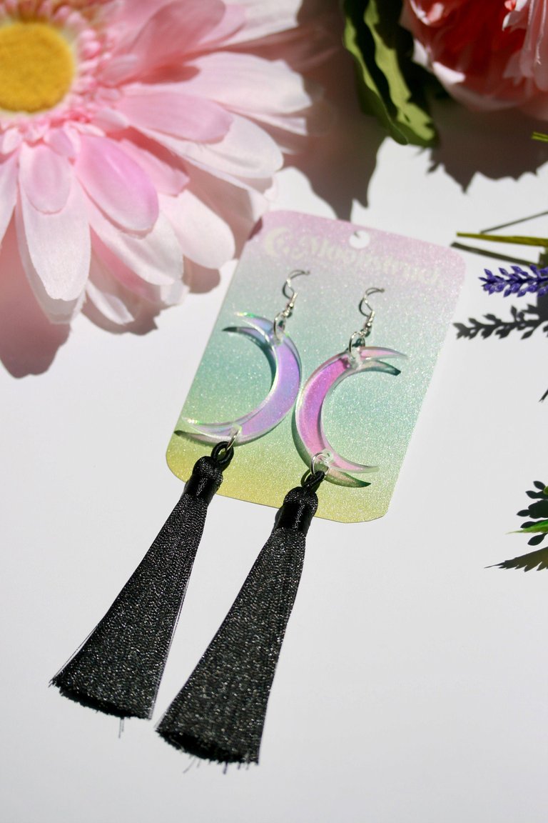 Tassel Moon Earrings