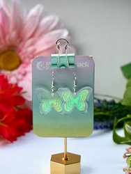 Y2K Butterfly Earrings - Iridescent