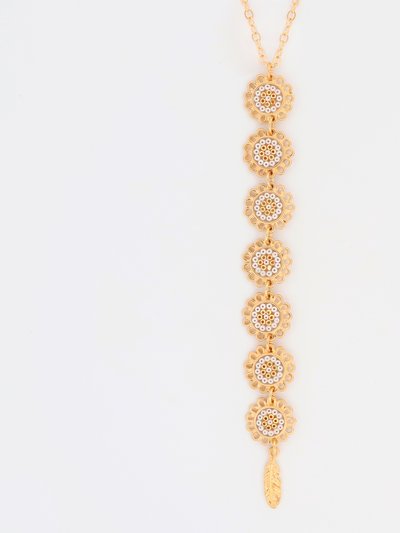 Morena Corazon Amaranta 7 Flowers Necklace Plated In 24k Gold product