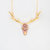 Sacred Animals Medium Bull Head Necklace Plated In 24k Gold - White - Gold/White