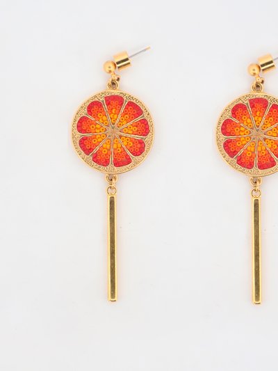 Morena Corazon This Fruta Fruits Small Orange With Spear Earrings product