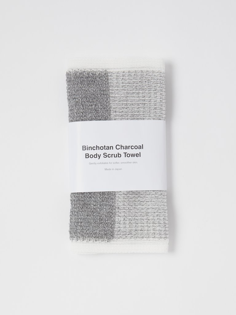 Binchotan Charcoal Body Scrub Towel