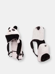 Panda - Kids Backpack with Detachable Hood - Water-Repellent