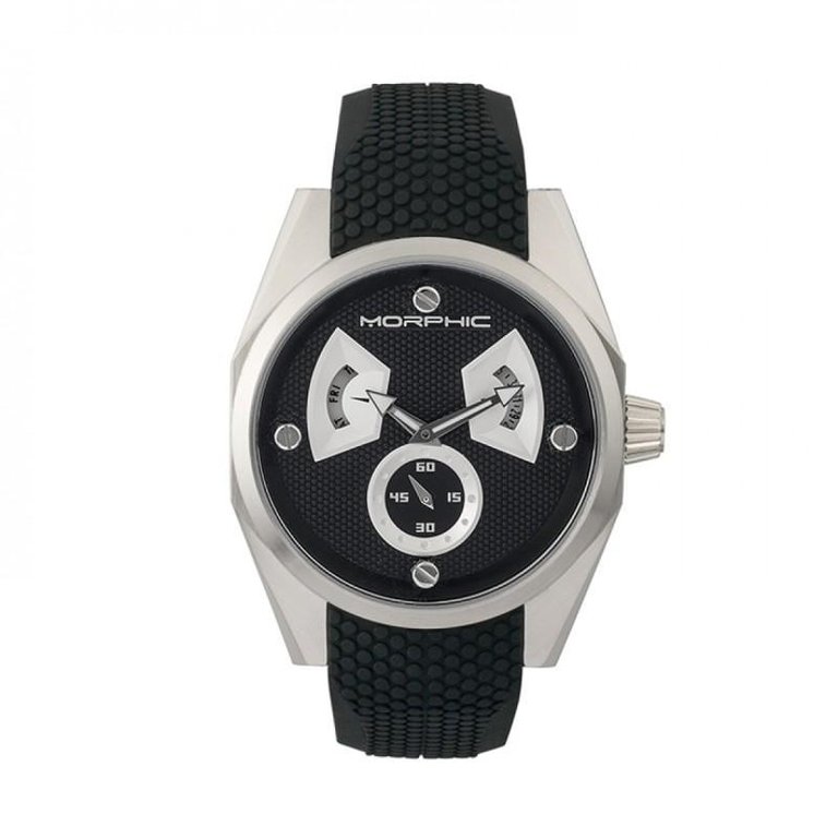 M34 Series Men's Watch With Day/Date - Silver/Black