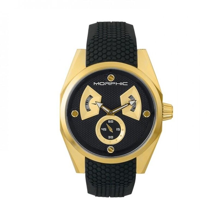 M34 Series Men's Watch With Day/Date - Gold/Black