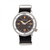 M58 Series Nato Leather-Band Watch With Date - Silver/Black