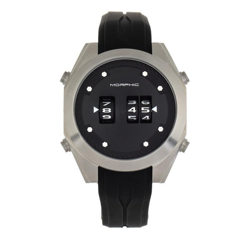 M76 Series Drum-Roll Strap Watch - Silver/Black