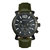 M89 Series Chronograph Leather-Band Watch With Date - Olive/Black