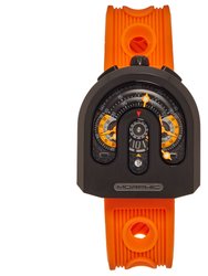 M95 Series Chronograph Strap Watch With Date - Black/Orange