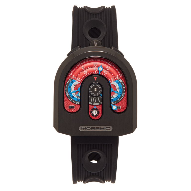 M95 Series Chronograph Strap Watch With Date - Red/Blue