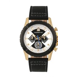 Morphic M57 Series Chronograph Leather-Band Watch - Gold/Black