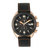 Morphic M64 Series Chronograph Leather-Band Watch w/ Date - Rose Gold/Black