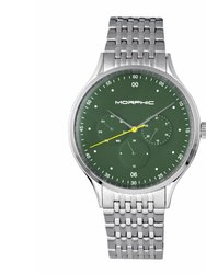Morphic M65 Series Men's Watch With Day/Date - Silver/Green