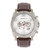 Morphic M73 Series Chronograph Leather-Band Watch - Silver