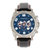 Morphic M73 Series Chronograph Leather-Band Watch - Silver/Blue