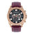 Morphic M73 Series Chronograph Leather-Band Watch - Rose Gold/Charcoal