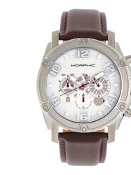 Morphic M73 Series Chronograph Leather-Band Watch