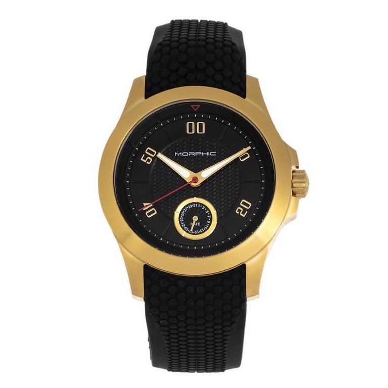 Morphic M80 Series Bracelet Watch w/Date - Gold/Black - Strap