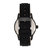 Morphic M85 Series Canvas-Overlaid Leather-Band Watch