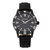 Morphic M85 Series Canvas-Overlaid Leather-Band Watch