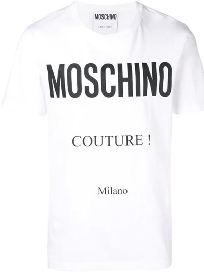 Moschino Men's White Logo Print Short Sleeve T-Shirt product