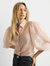 Sadie Organza Button-Up Top