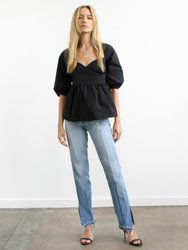 Tilda Puff Sleeve Poplin Top