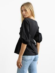 Tilda Puff Sleeve Poplin Top