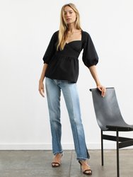 Tilda Puff Sleeve Poplin Top