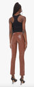 The Mid Rise Dazzler Ankle Vegan Leather Pants In Friar Brown