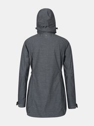 Ladies Shore Textured Waterproof Jacket - Gray